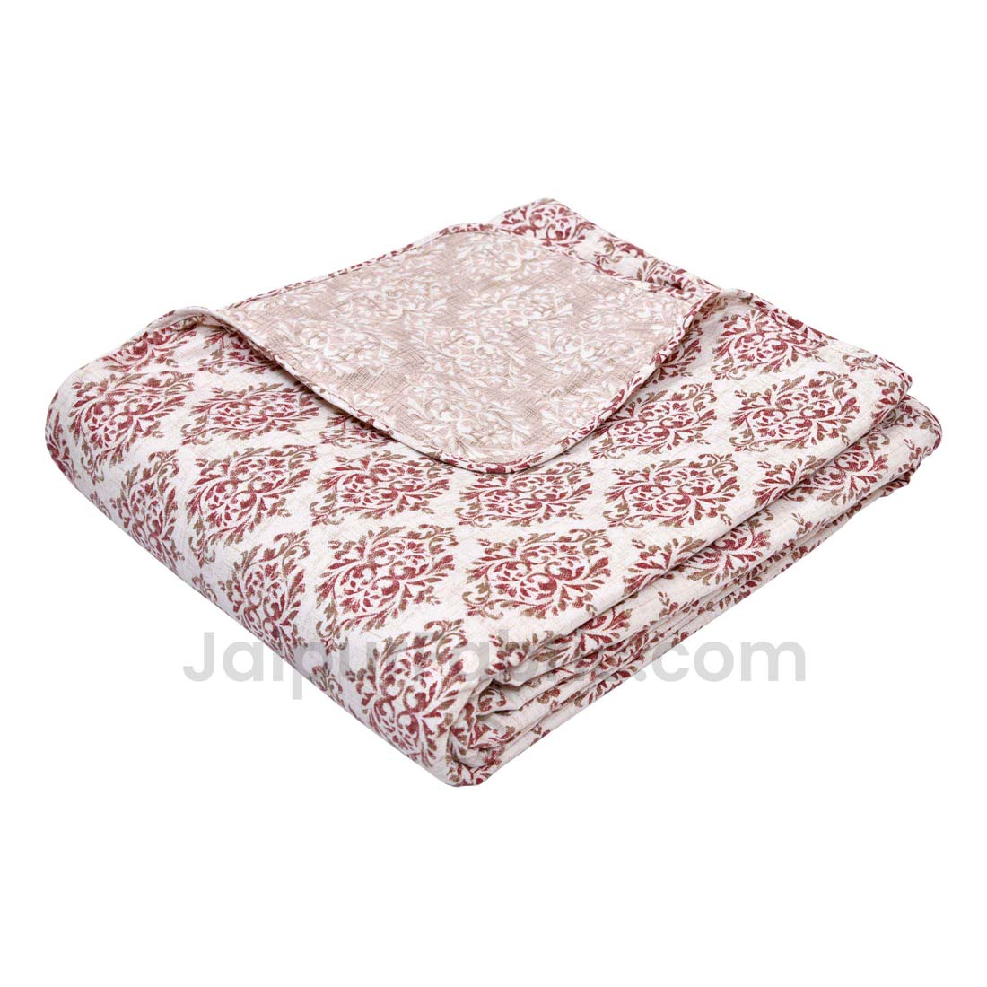 JaipurFabric® Pink Ethnic Double Bed Reversible Dohar