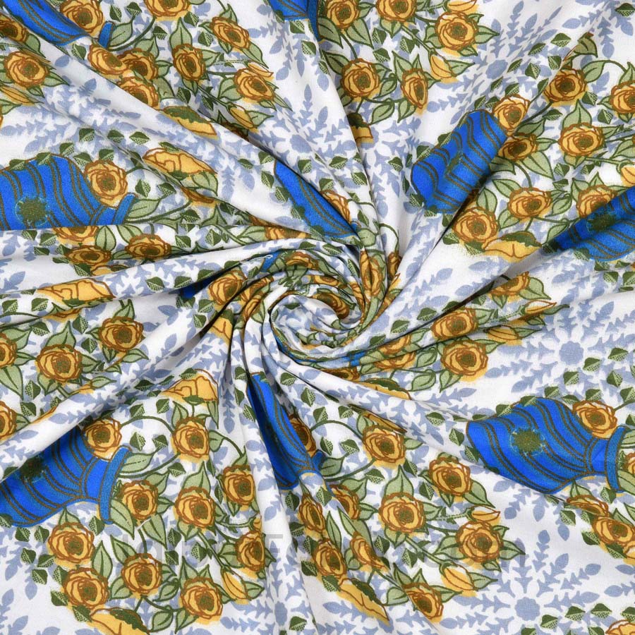 Green Blue Floral 150 GSM Reversible Double Bed Cotton AC Dohar