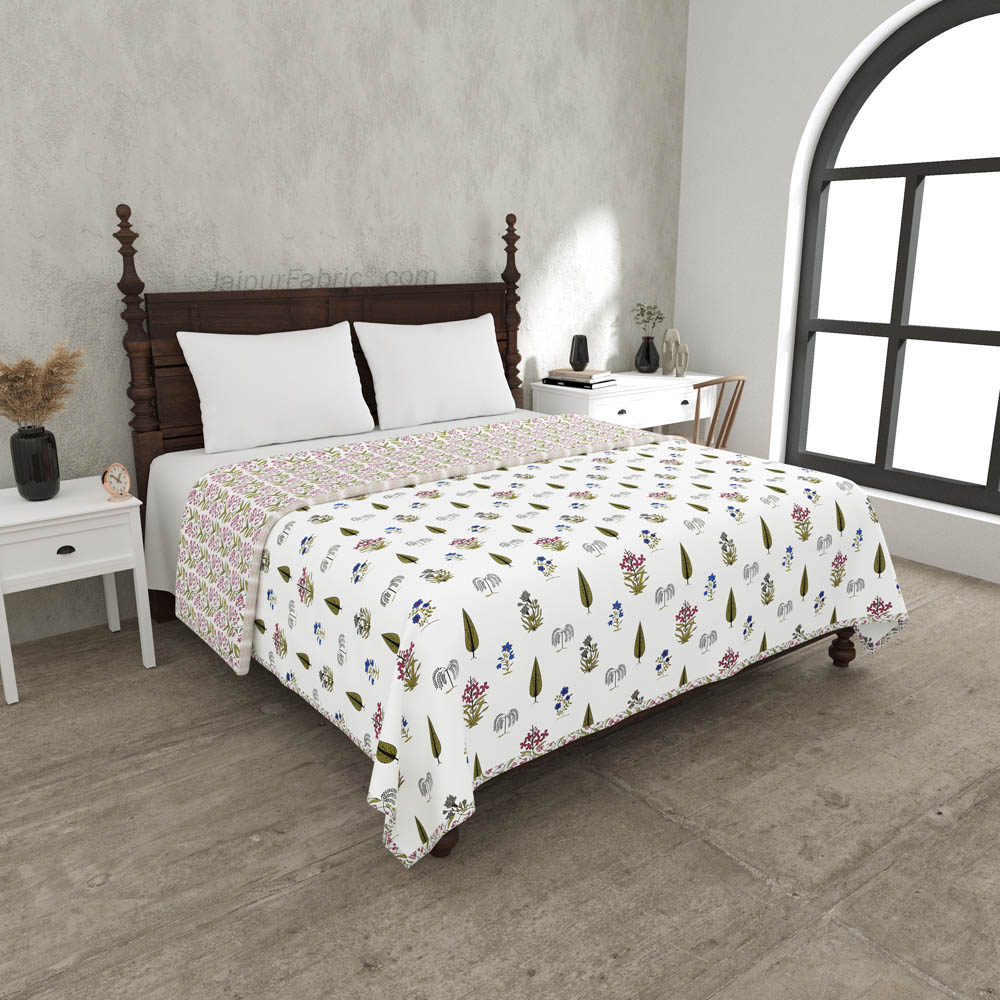 Green  Calm Pure Cotton Double Bed Dohar