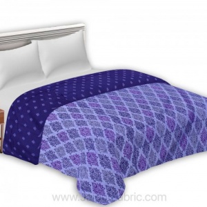 Pure Cotton Purple Traditional Patches Reversible Double Blanket/Duvet/Quilt/AC Dohar