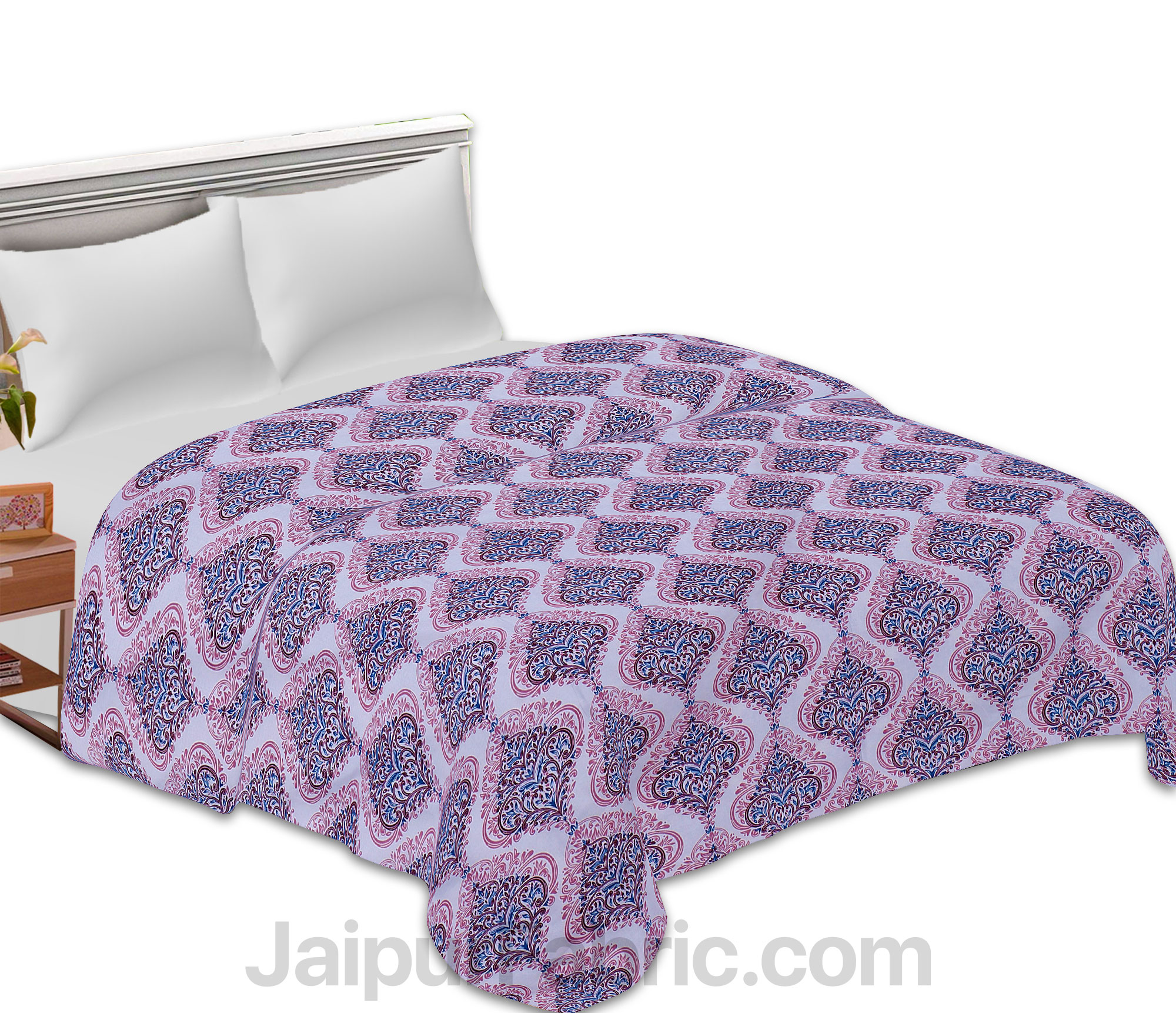 Pure Cotton Retro Print Reversible Double Bed Blanket/ Duvet/Quilt/AC Dohar