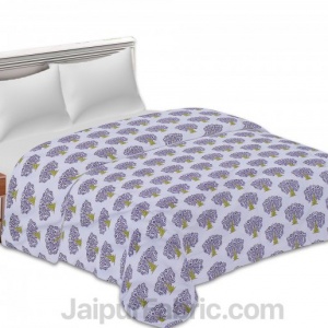 Pure Cotton Bushes Reversible Double Bed Blanket/ Duvet/Quilt/AC Dohar