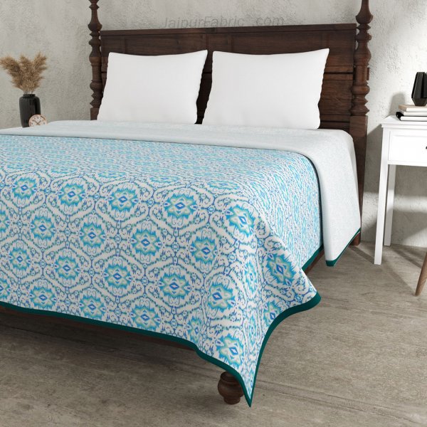 The Illusion Blueish Double Bed Dohar Blanket