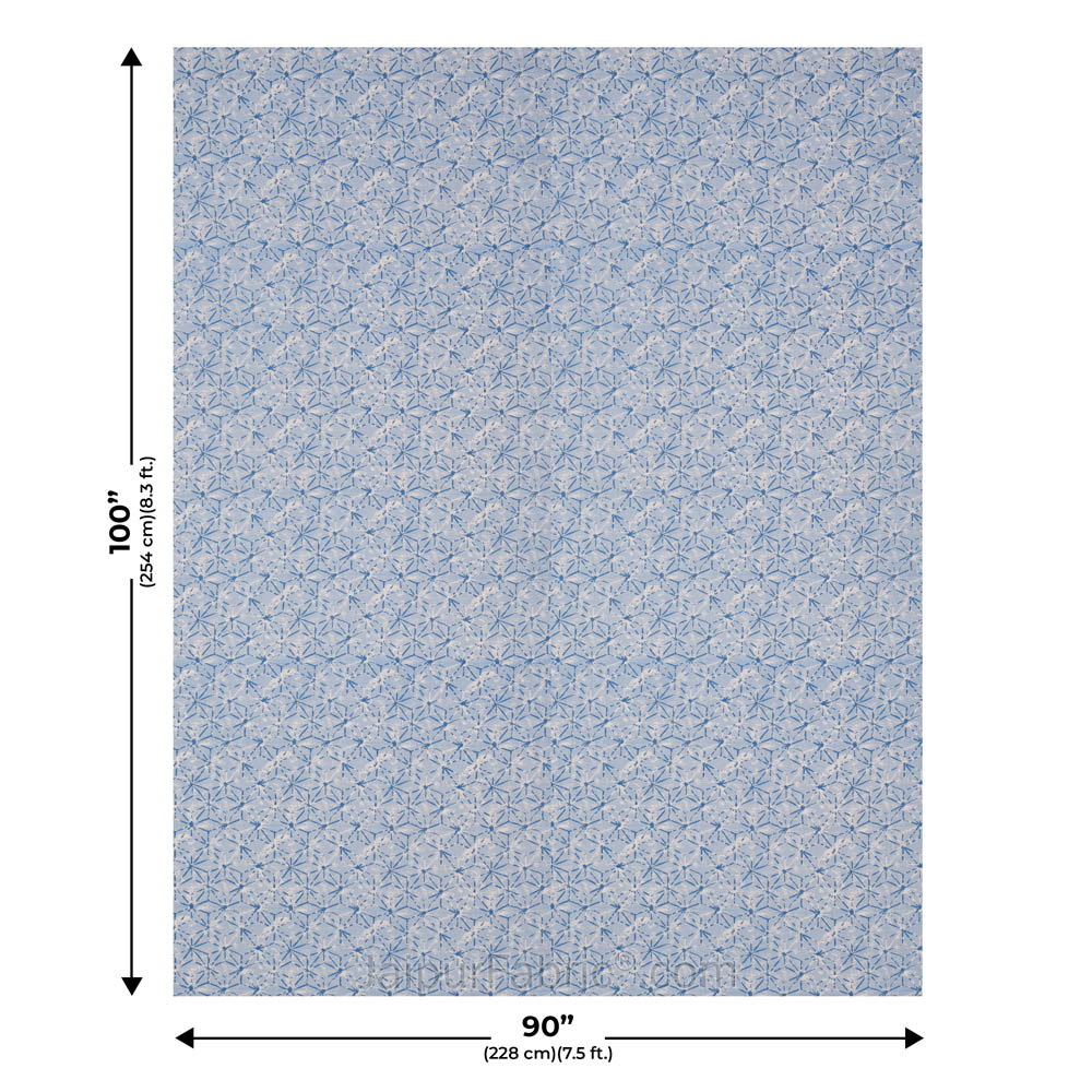 Geometricity Blue Double Bed Dohar Blanket