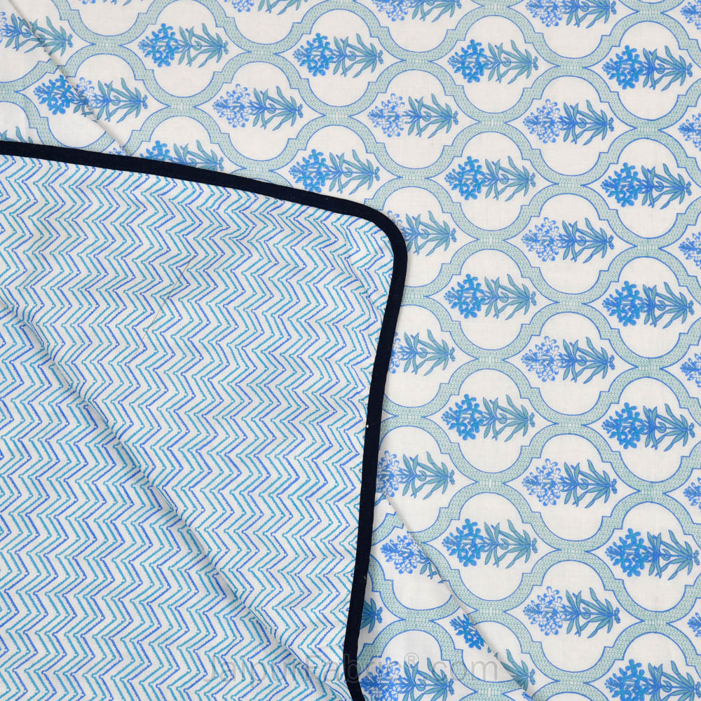 Jaal Darbar Blue Double Bed Dohar Blanket