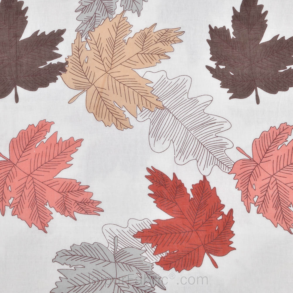 Maple Leaf Reddish Double Bed Dohar Blanket