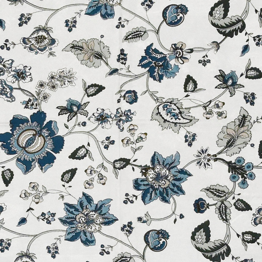 Pure Cotton Blue Floral Pattern Reversible Single Bed Dohar