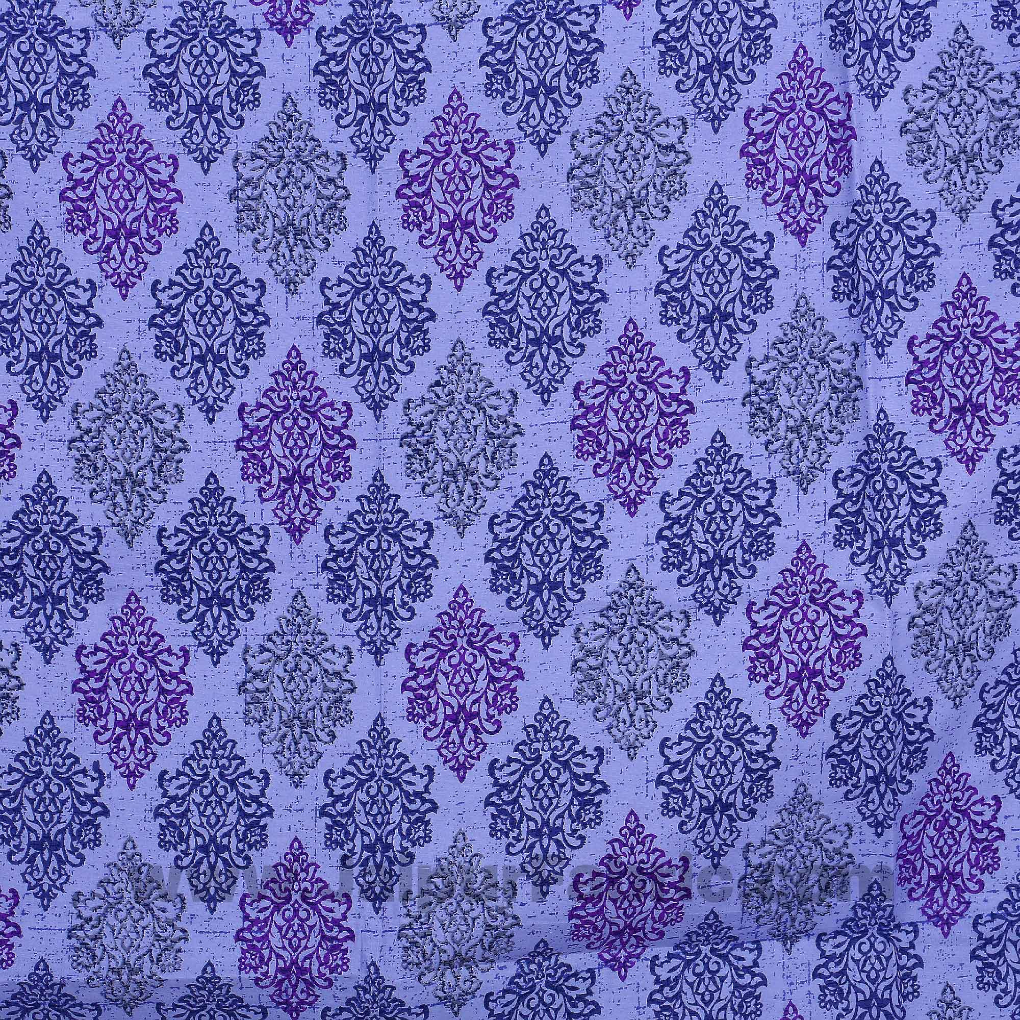 Pure Cotton Purple Traditional Patches Reversible Single Blanket/Duvet/Quilt/AC Dohar