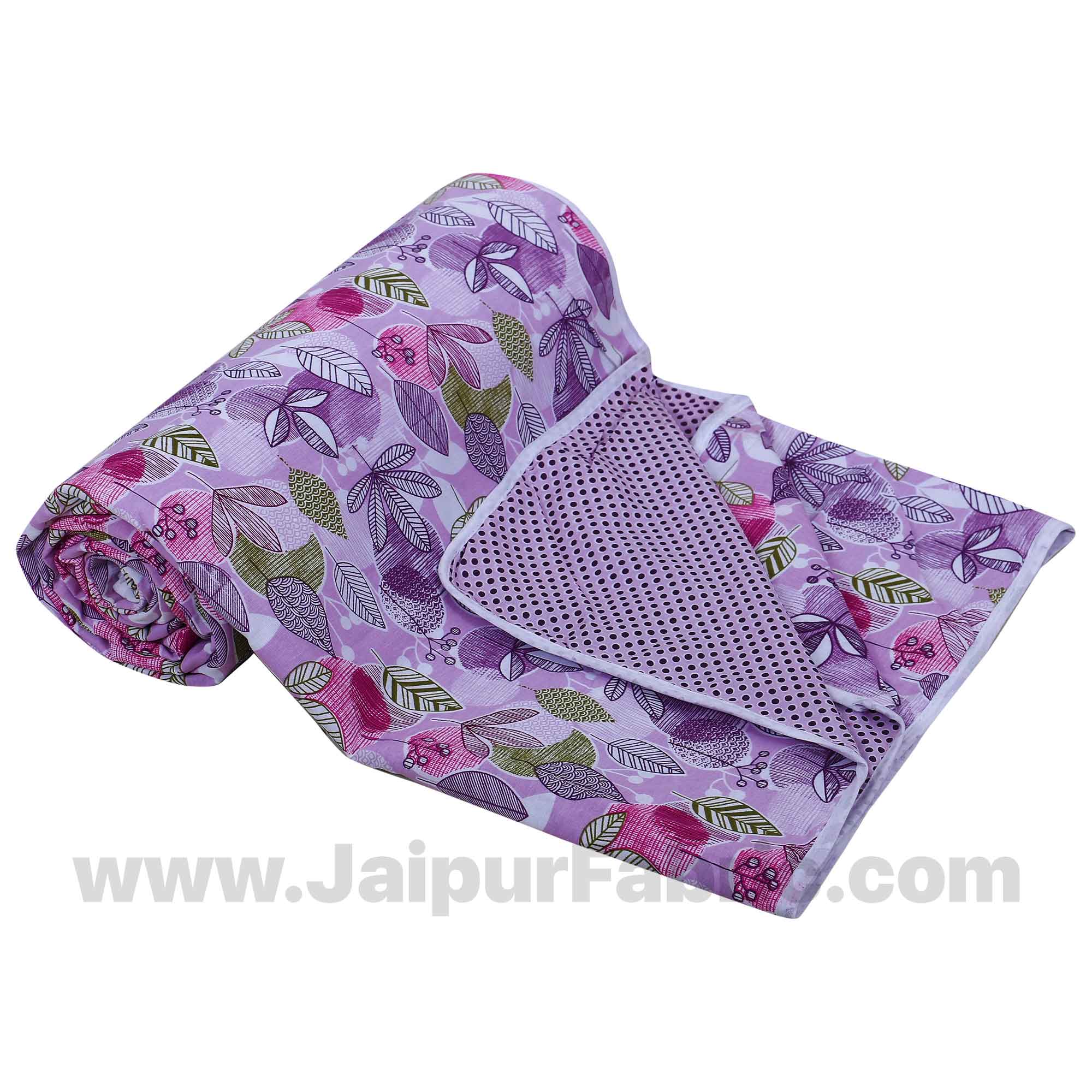 Pure Cotton Cool Lavender Breeze Reversible Single Blanket/Duvet/Quilt/AC Dohar