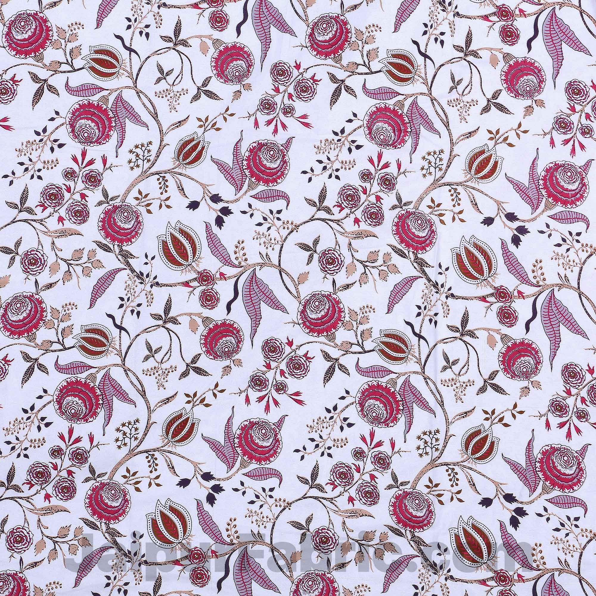 Pure Cotton Refreshing Floral Reversible Single Bed Blanket/ Duvet/Quilt/AC Dohar