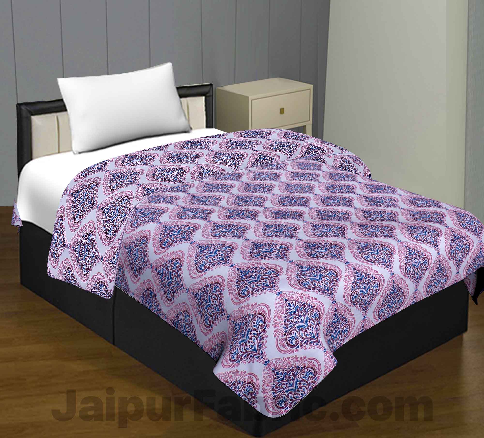 Pure Cotton Retro Print Reversible Single Bed Blanket/ Duvet/Quilt/AC Dohar