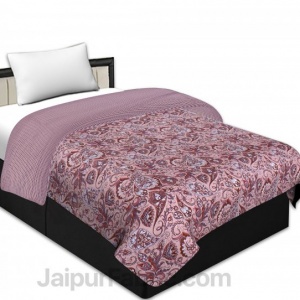 Pure Cotton Ethnic Print Reversible Single Bed Blanket/ Duvet/Quilt/AC Dohar