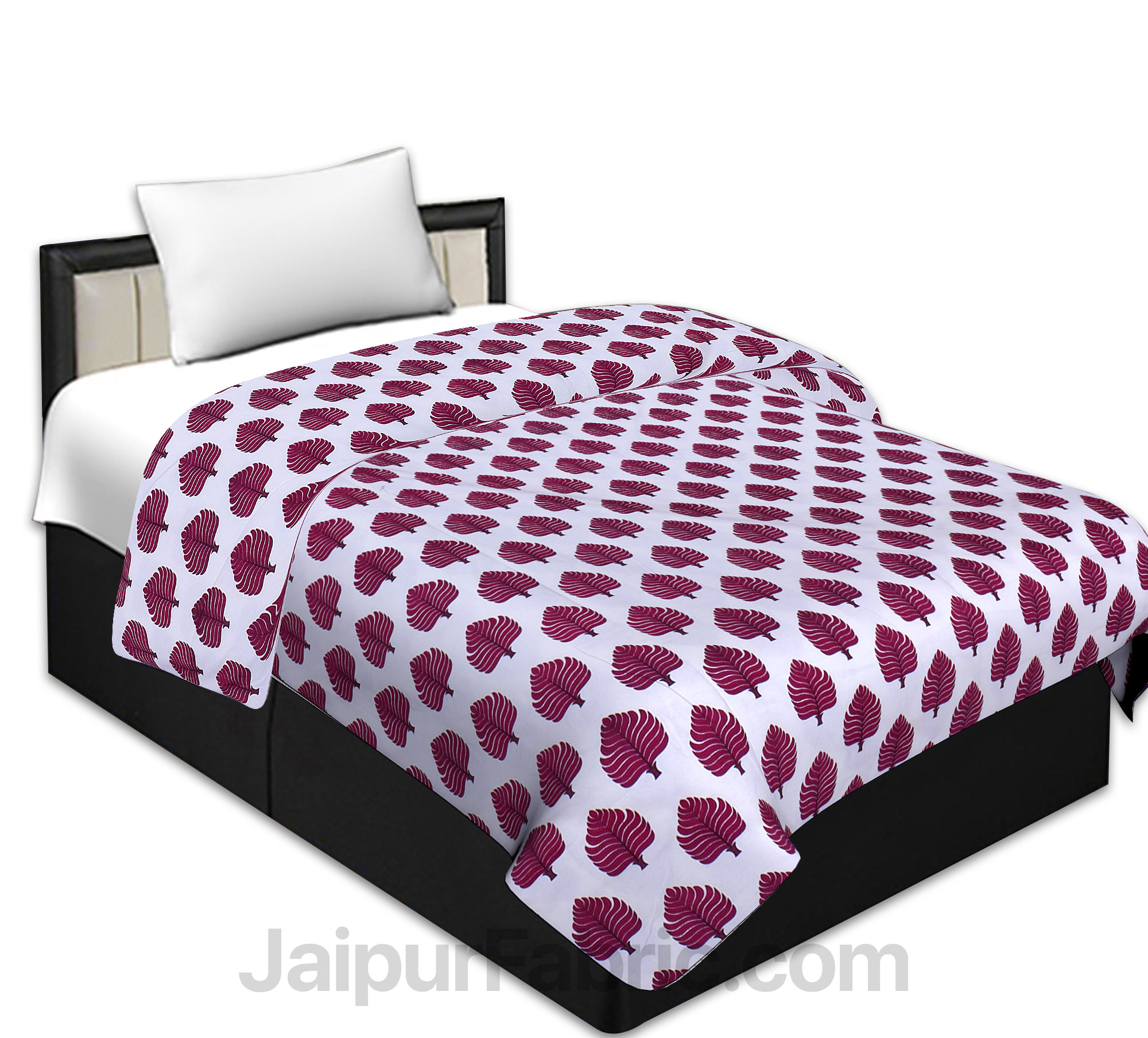 Pure Cotton Petal Print Reversible Single Bed Blanket/ Duvet/Quilt/AC Dohar