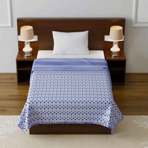 Pure Cotton Multi Blue Star Reversible Single Blanket/Duvet/Quilt/AC Dohar
