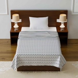 Pure Cotton Multi Gray Star Reversible Single Blanket/Duvet/Quilt/AC Dohar