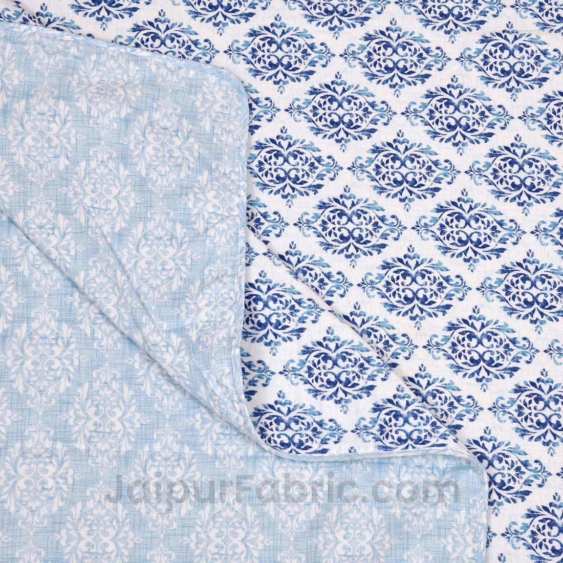 JaipurFabric® Blue Ethnic Single Bed Reversible Dohar
