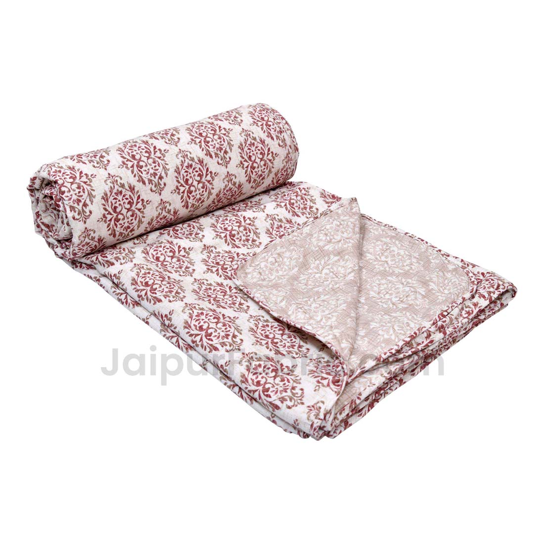 JaipurFabric® Pink Ethnic Single Bed Reversible Dohar