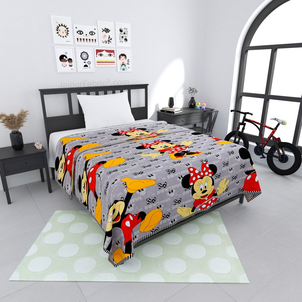 Mickey Mini Cotton Dohar for Kids Single Bed