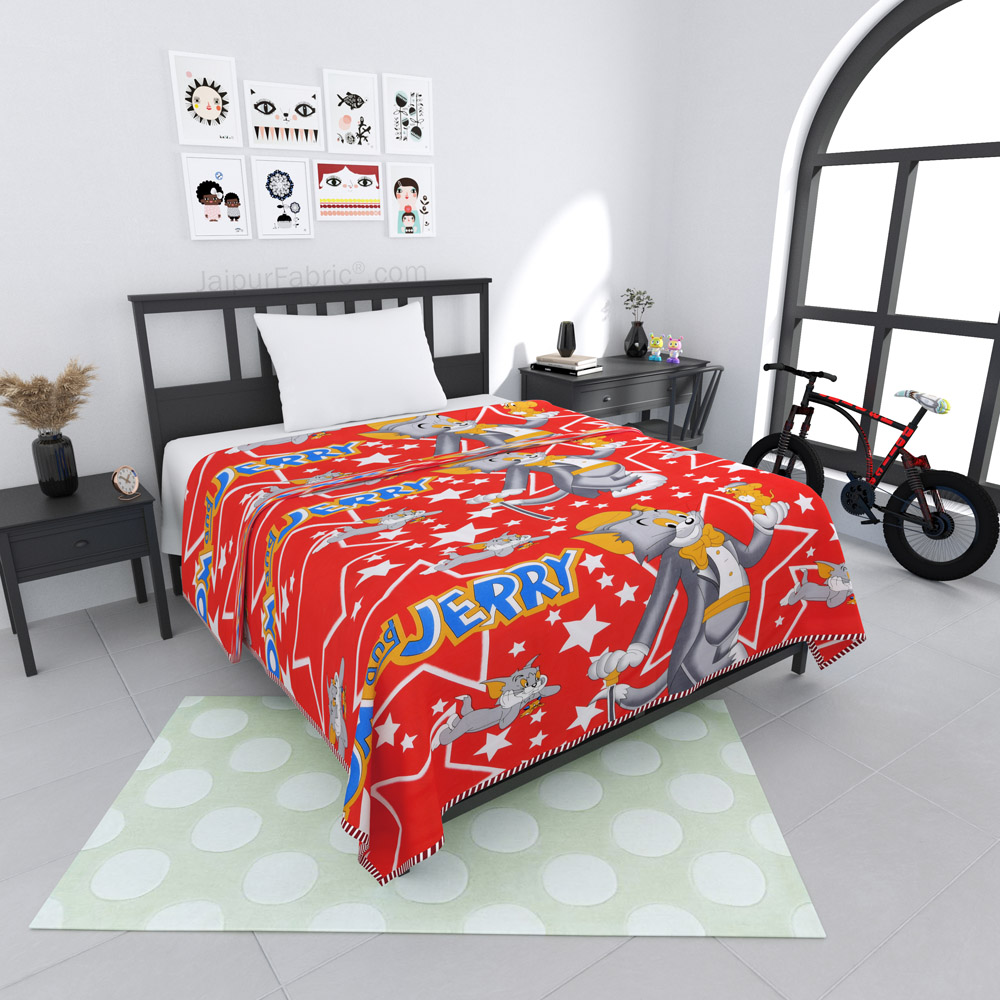 Tom & Jerry Cotton Dohar for Kids Single Bed
