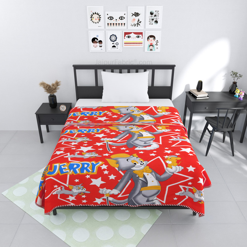Tom & Jerry Cotton Dohar for Kids Single Bed