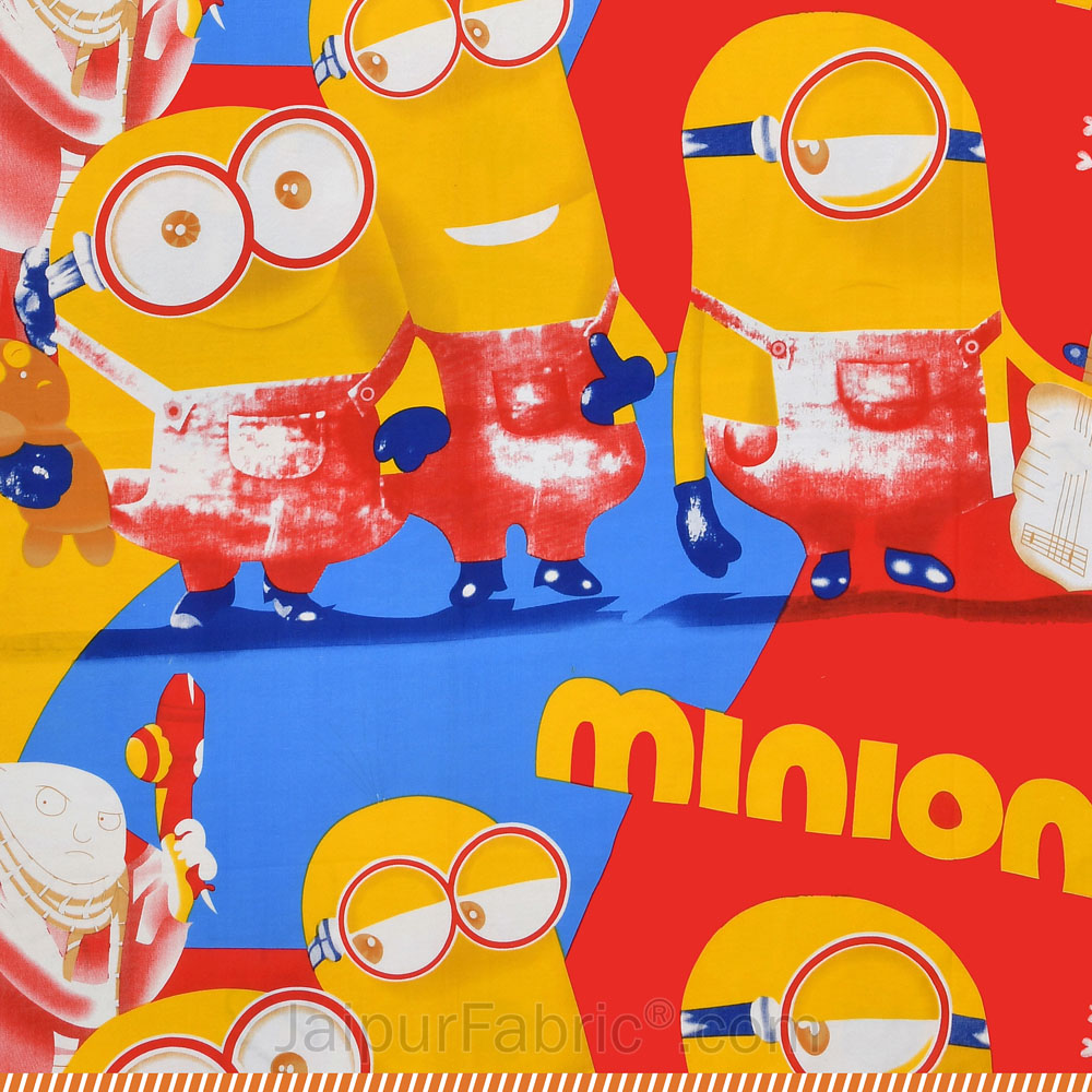 Minions Cotton Dohar for Kids Single Bed