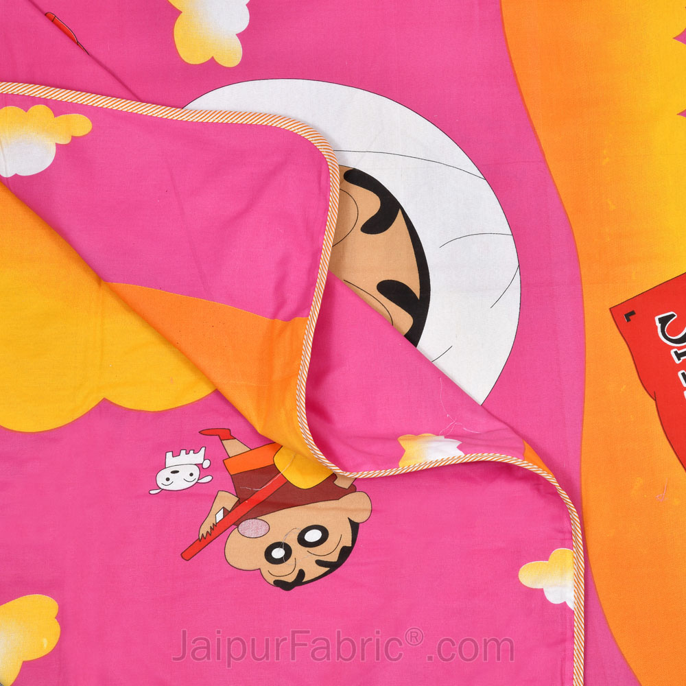 Shinchan Cotton Dohar for Kids Single Bed