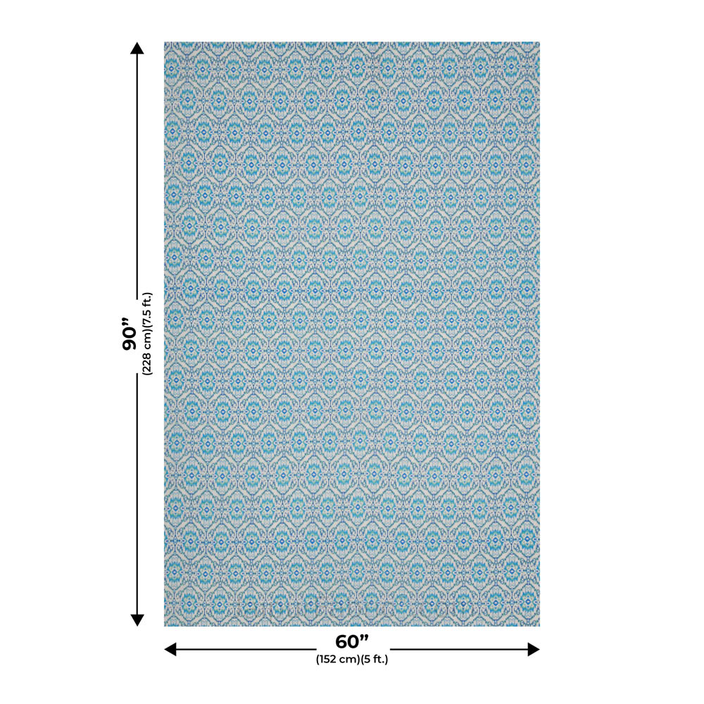 The Illusion Blueish Single Bed Dohar Blanket