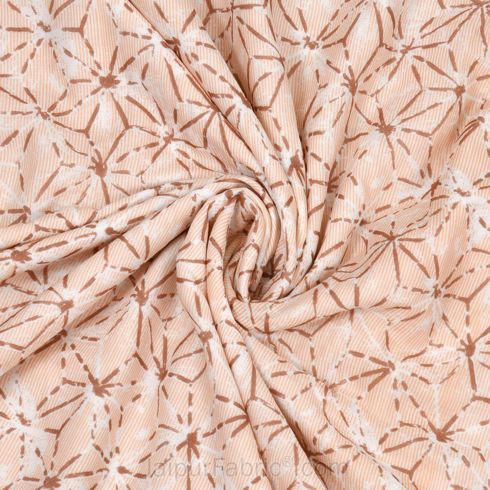 Geometricity Peach Single Bed Dohar Blanket