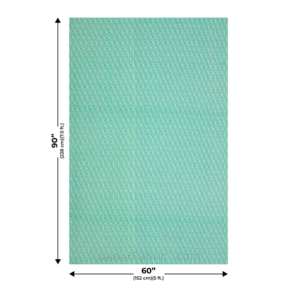 Geometricity Green Single Bed Dohar Blanket