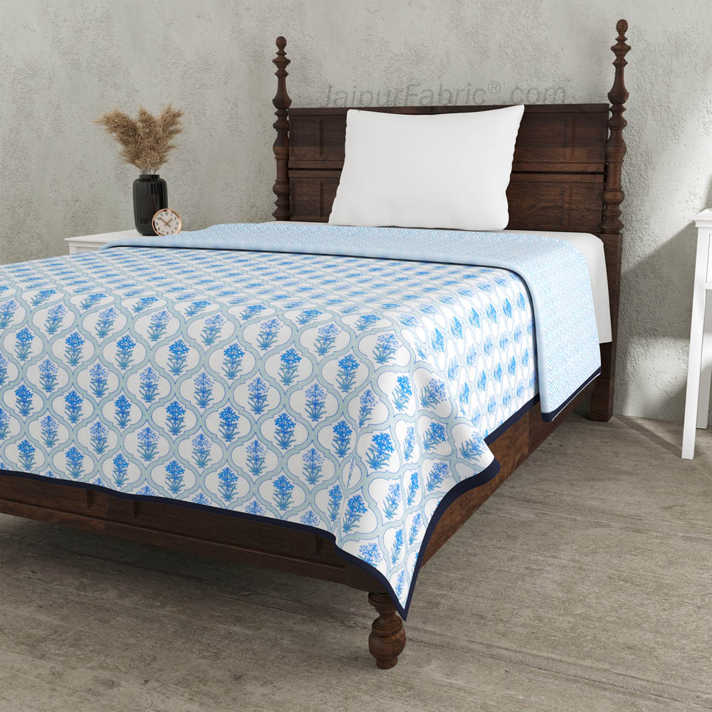 Jaal Darbar Blue Single Bed Dohar Blanket
