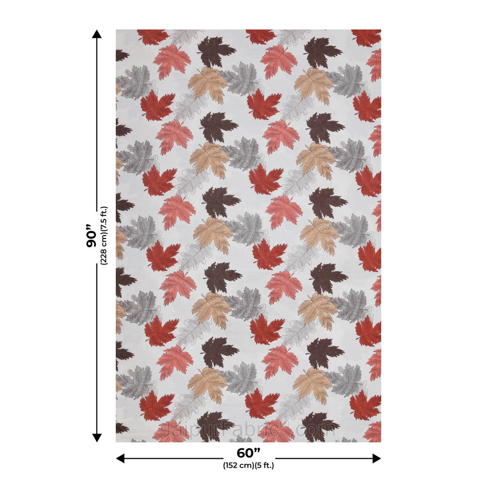 Maple Leaf Reddish Single Bed Dohar Blanket