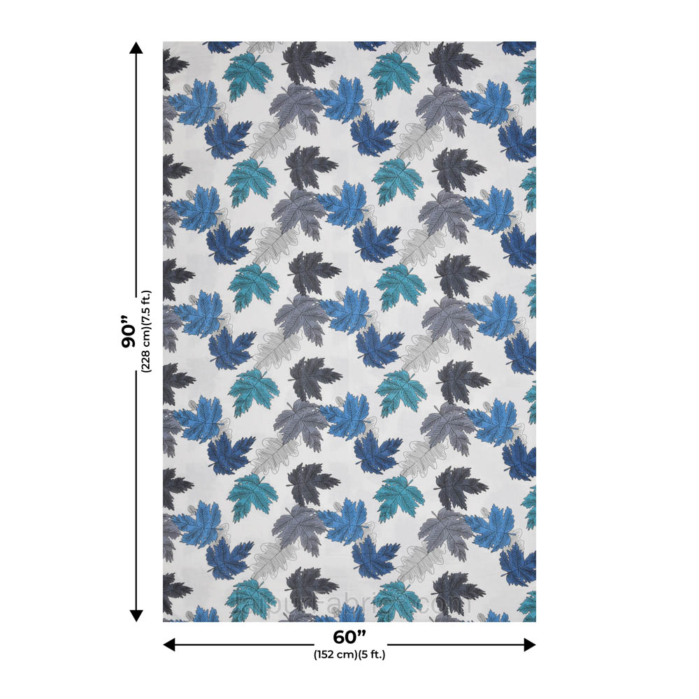 Maple Leaf Blueish Single Bed Dohar Blanket