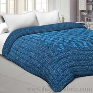 Jaipuri Quilt Kerry Print Fine Cotton Double Bed Rajai Quilt Blanket Comforter