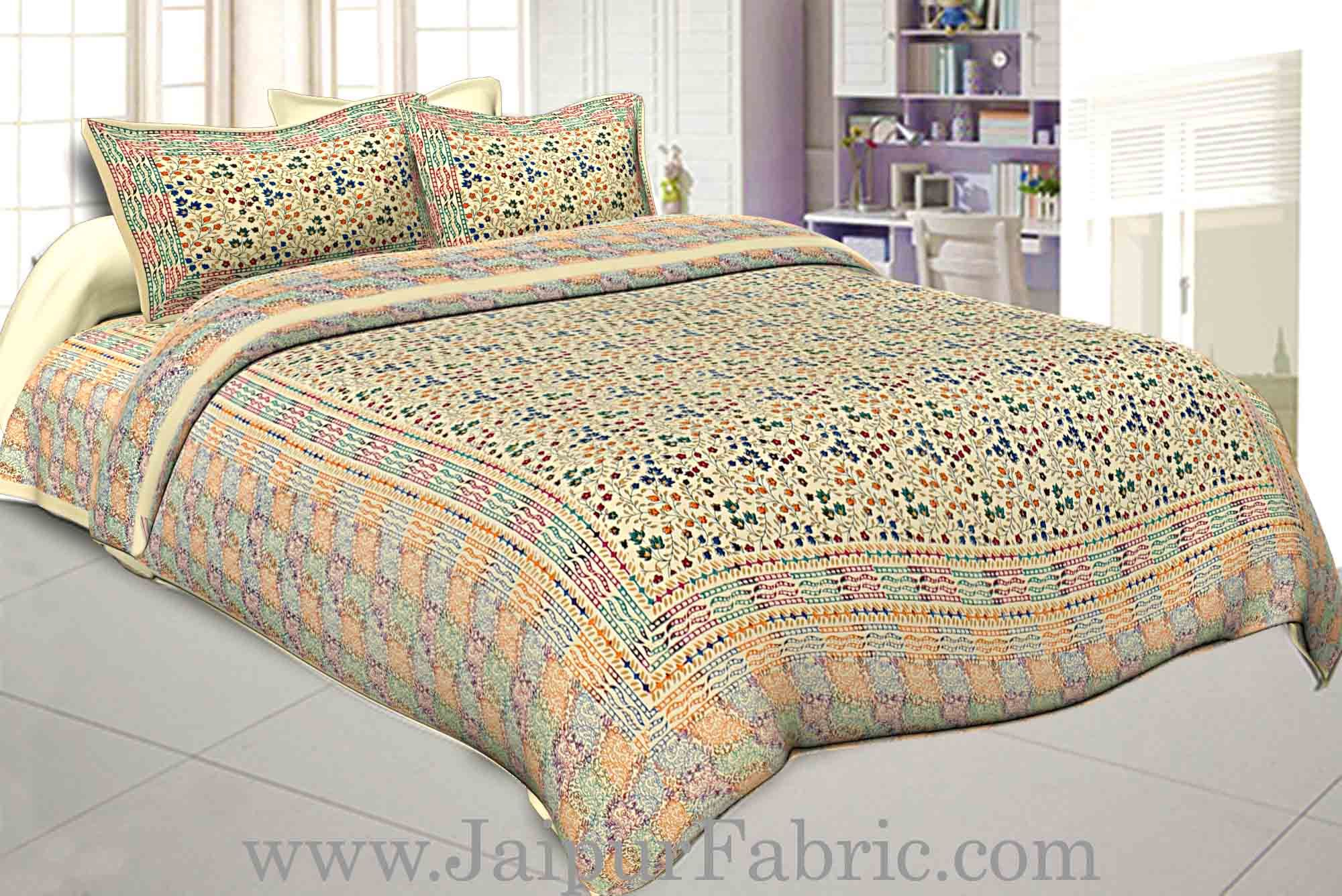 jaipur Razai Double Bed With Satrangi Small Multi  Floral  Pattern Combo Pack