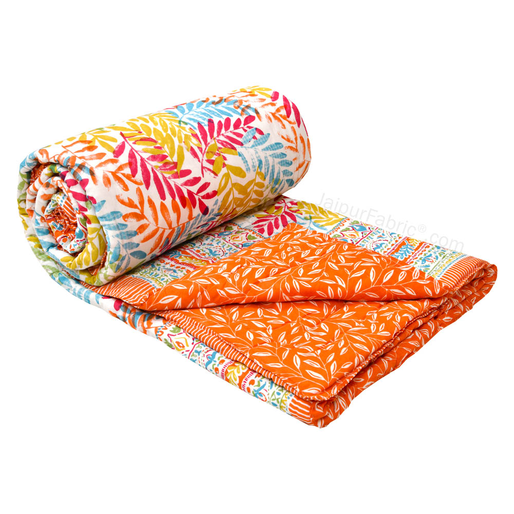 Timber Pink Orange Premium Cotton Bed in a Bag Set of 4