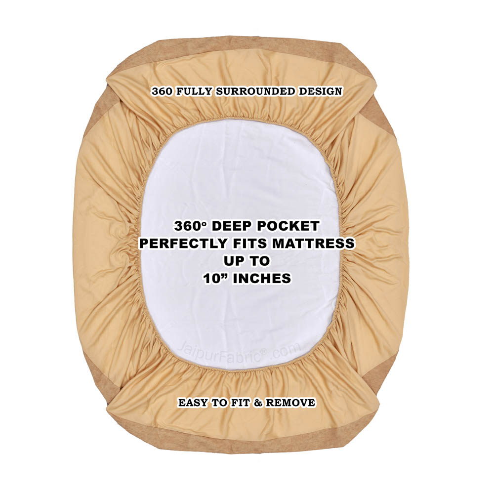 Heavy Quality Musturd Terry Cotton Waterproof and Elastic Fitted Water Resistant Ultra Soft Double Mattress Cover