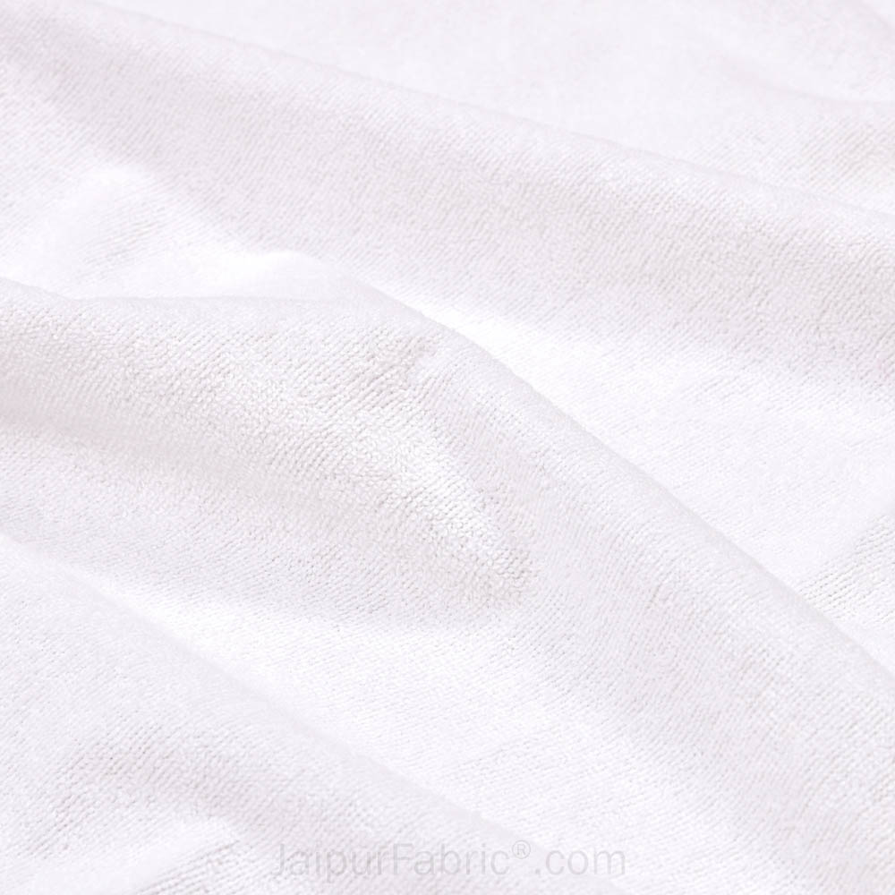 Heavy Quality White Terry Cotton Waterproof and Elastic Fitted Water Resistant Ultra Soft Double Mattress Cover