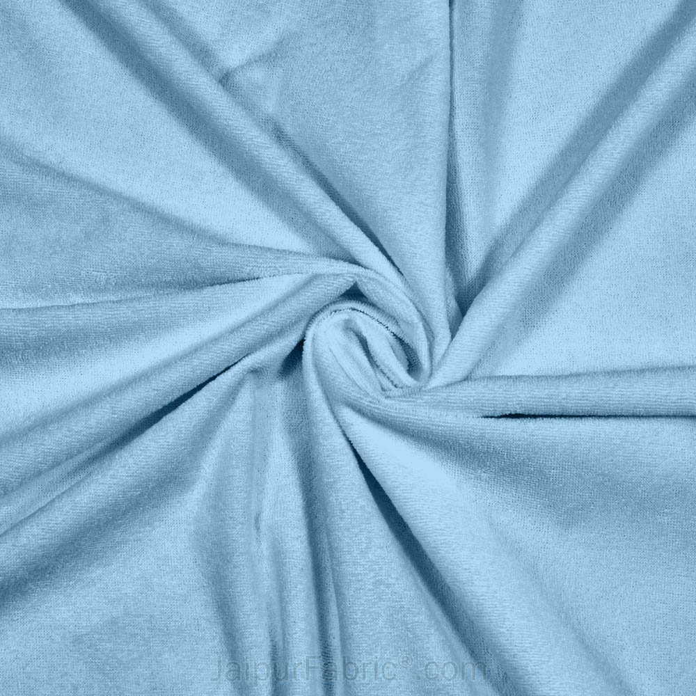 Heavy Quality Blue Terry Cotton Waterproof and Elastic Fitted Water Resistant Ultra Soft Double Mattress Cover