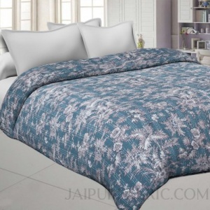 Purple Cotton Gudri Katha Work Dohar Comforter