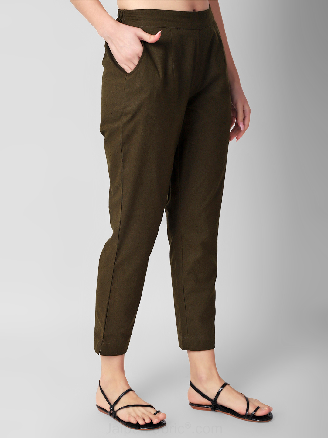 Olive Sage Grove Women Cotton Pants casual and semi formal daily trousers