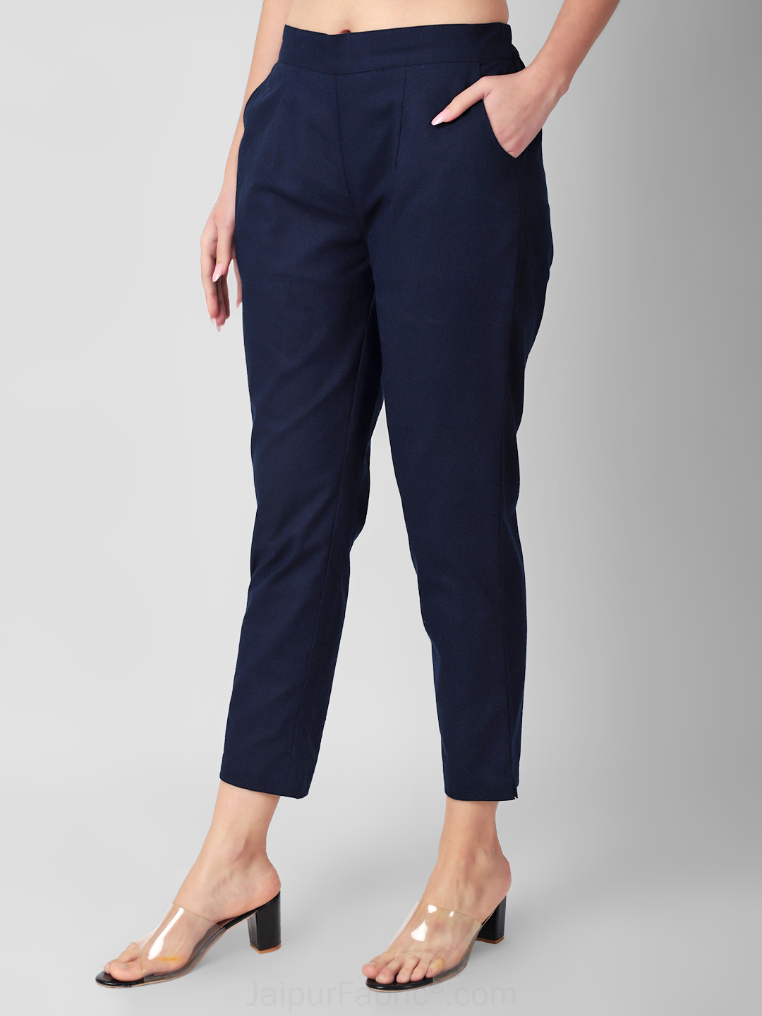 Navy Blue Women Cotton Pants casual and semi formal daily trousers