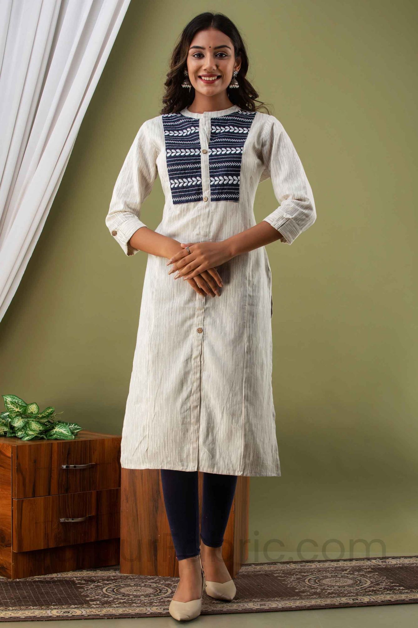 Buy Apanakah Sand Pebbles Organic Cotton Shirt Kurta For Women Online –  APANAKAH