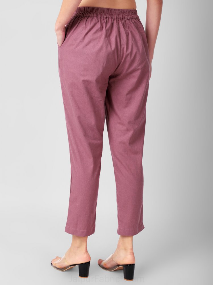 Buy COTTONWORLD Stripes Regular Fit Cotton Linen Blend Womens Semi Formal  Pants  Shoppers Stop