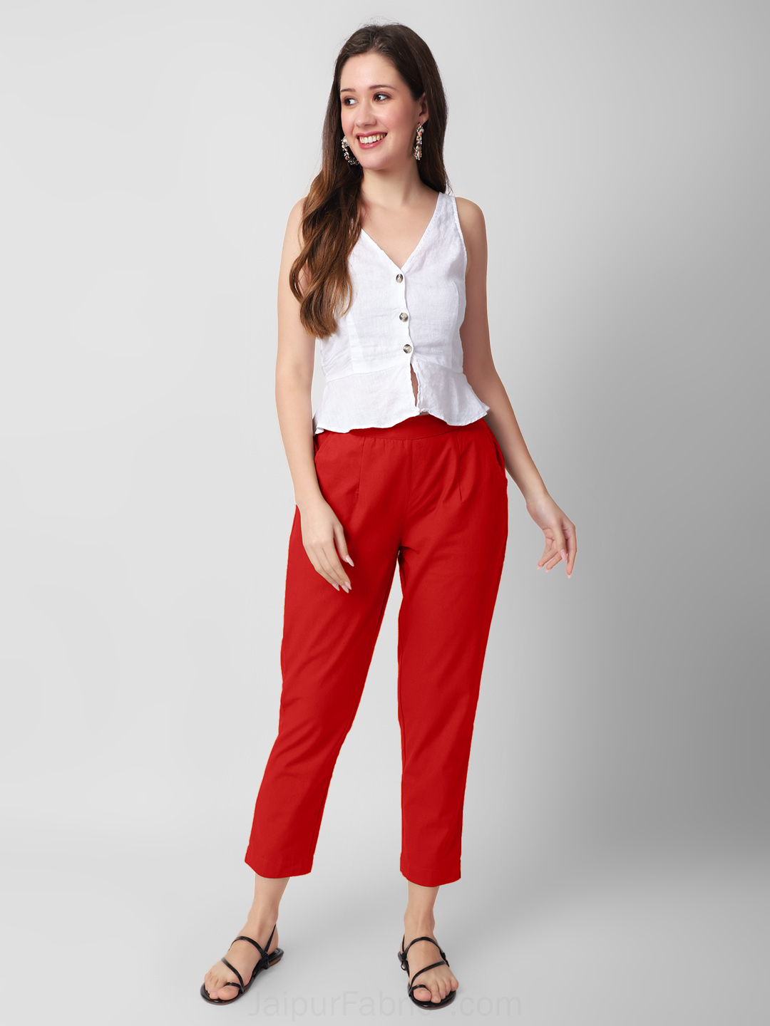 Buy RARE Maroon Womens Striped Casual Pants | Shoppers Stop