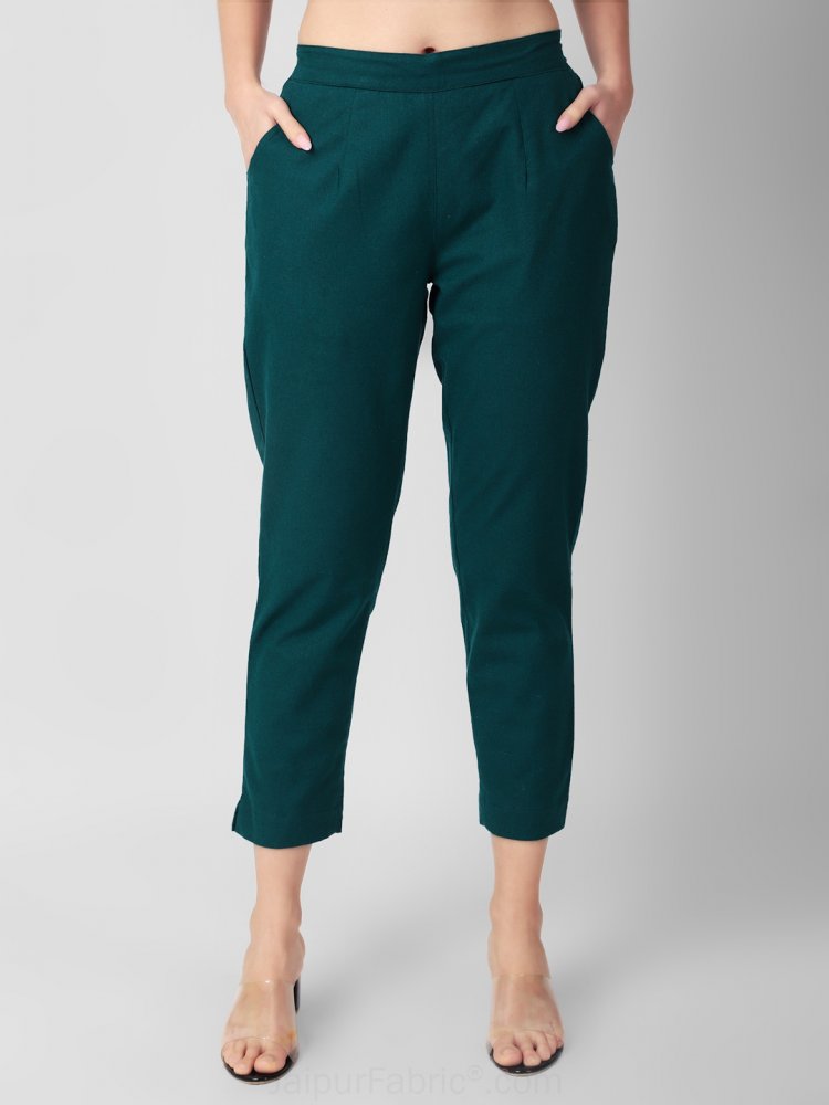 Buy Green Trousers  Pants for Women by Fabindia Online  Ajiocom