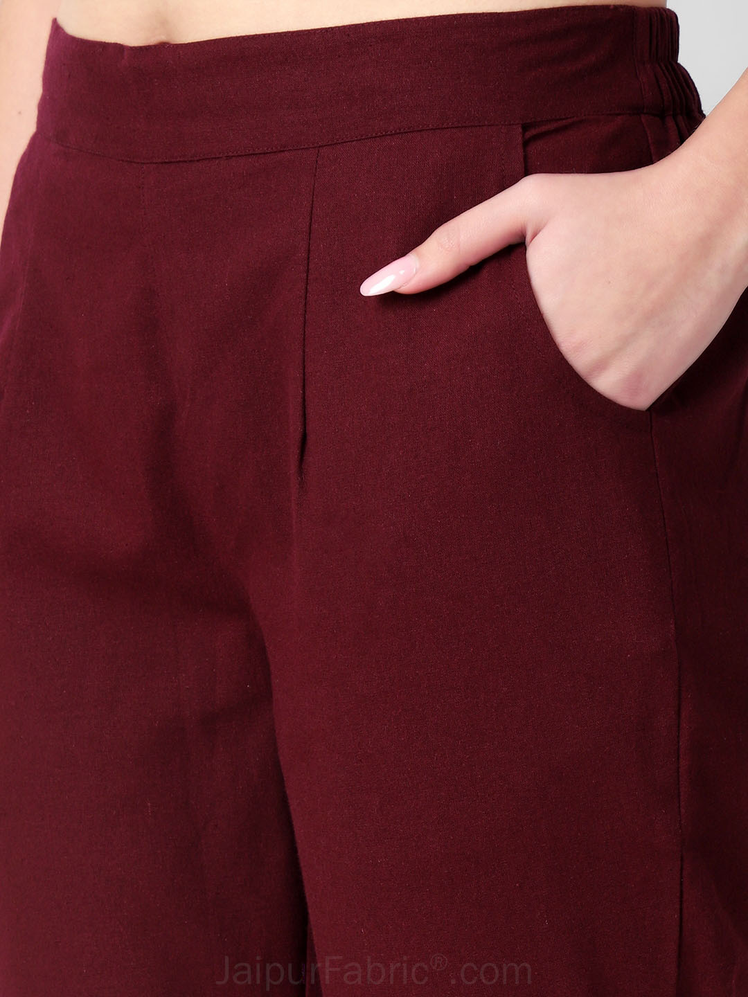 Wine Velour Women Cotton Pants casual and semi formal daily trousers