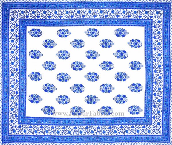 Gorgeous Glaze Cotton Blue Double Bedsheet