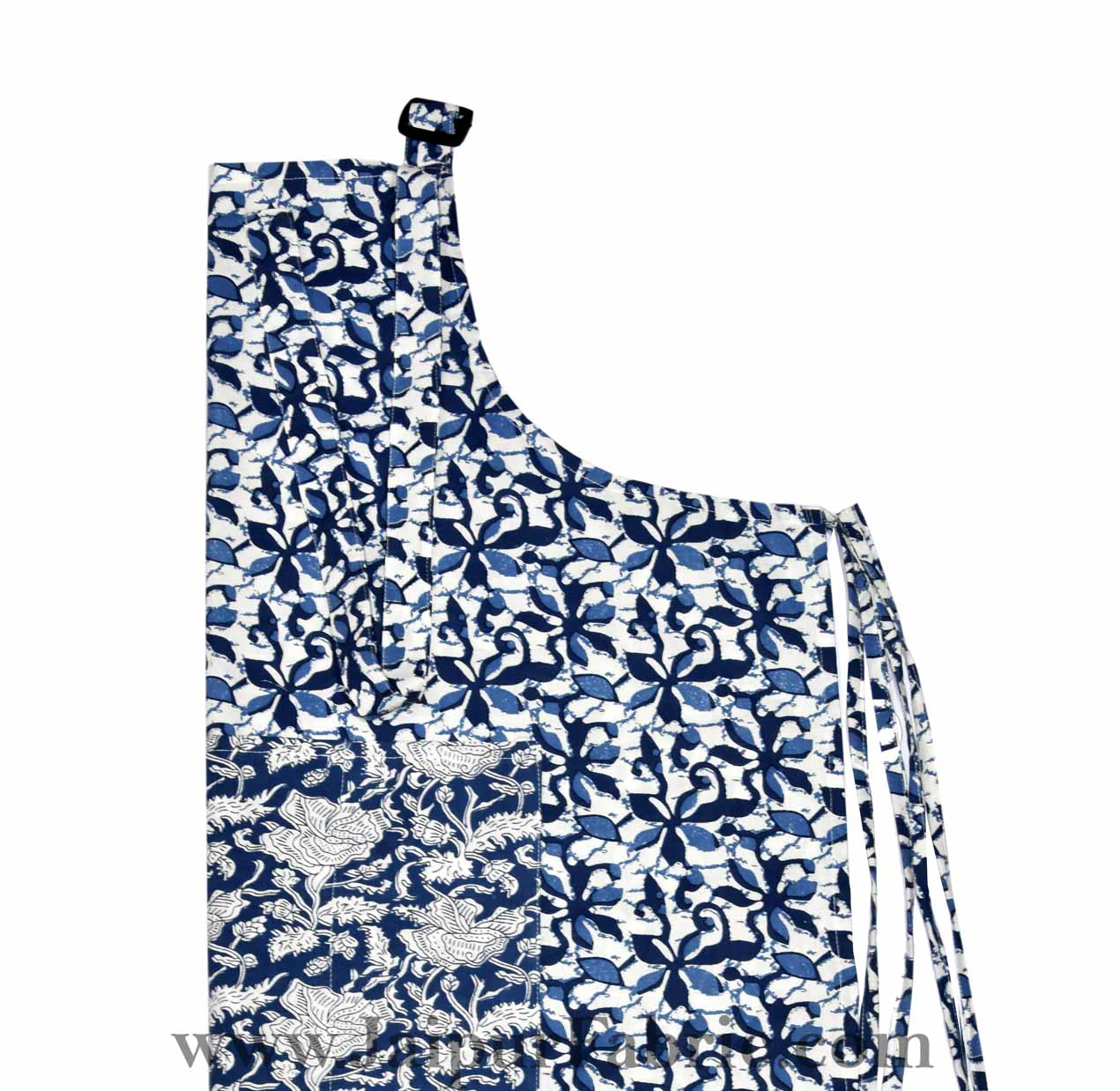 Batik print blue apron