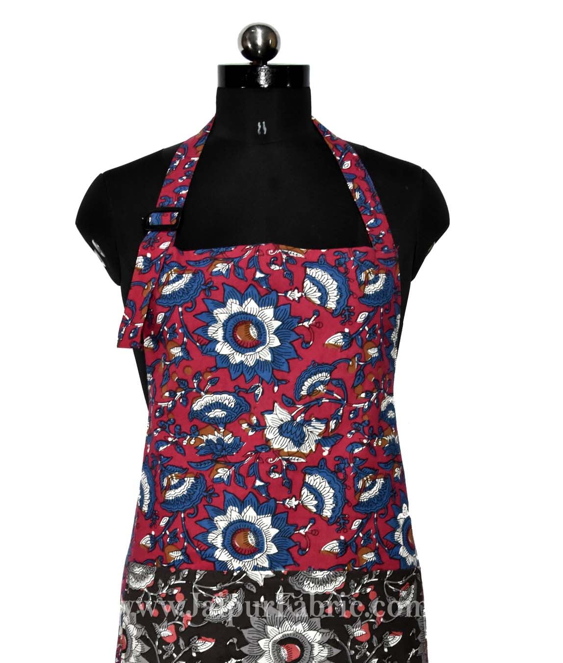 Batik print red apron