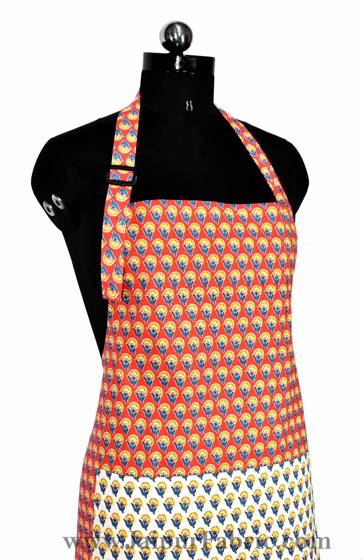 Buti print orange apron